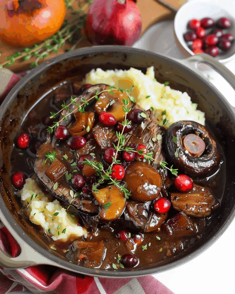 Vegan Cranberry Portobello Pot Roast