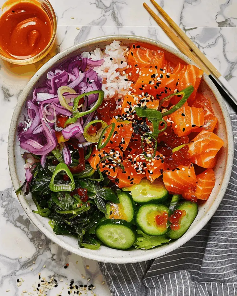 Tabasco and Gochujang-Cured Salmon Poke Bowl