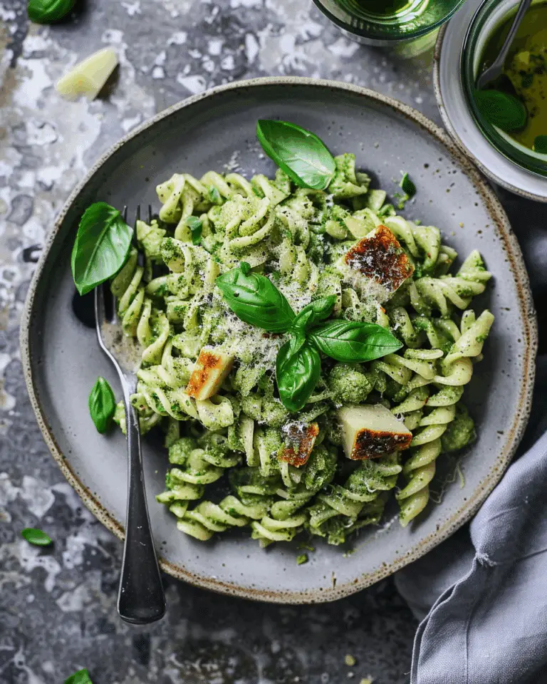 Creamy Vegan Pesto Pasta & Cauliflower