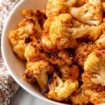 Crispy Roasted Cauliflower with Cheddar & Parmesan Recipe