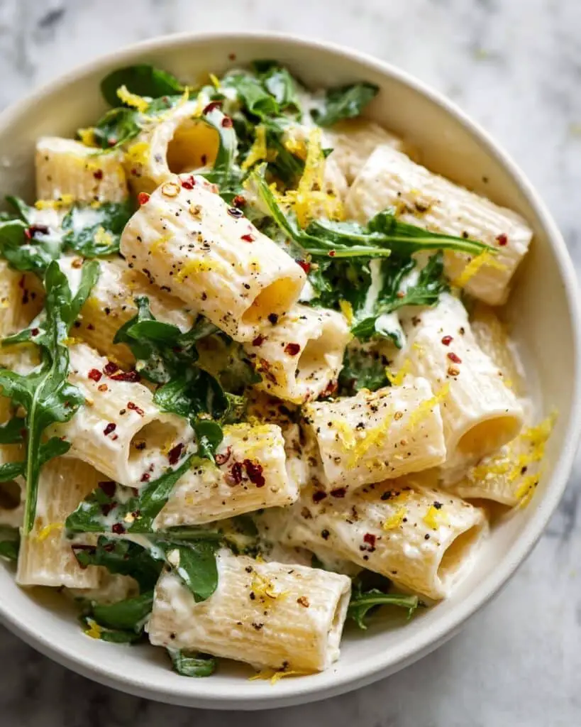Lemon Ricotta Pasta with Arugula Recipe