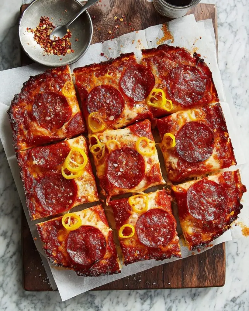 Spicy Pepperoni Pan Pizza Recipe