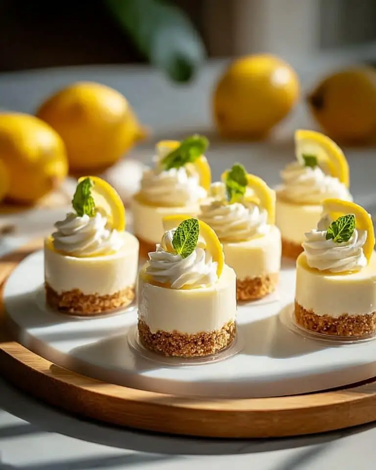 Mini Lemon Cheesecakes with Shortbread Cookie Crust Recipe