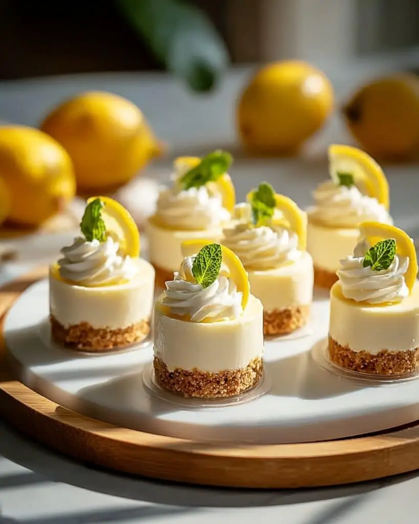 Mini Lemon Cheesecakes with Shortbread Cookie Crust Recipe