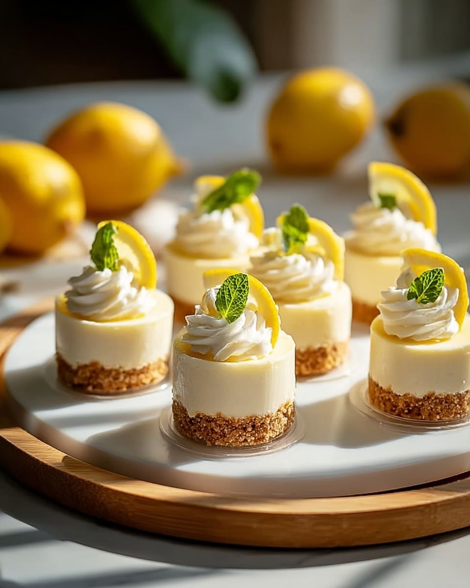 Mini Lemon Cheesecakes with Shortbread Cookie Crust Recipe