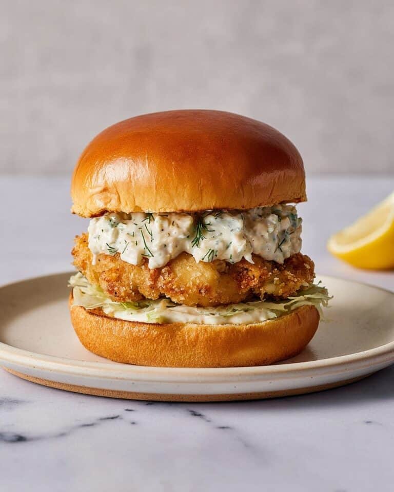 Crispy Shrimp Burgers with Tartar Sauce and Honey Mustard Aioli Recipe
