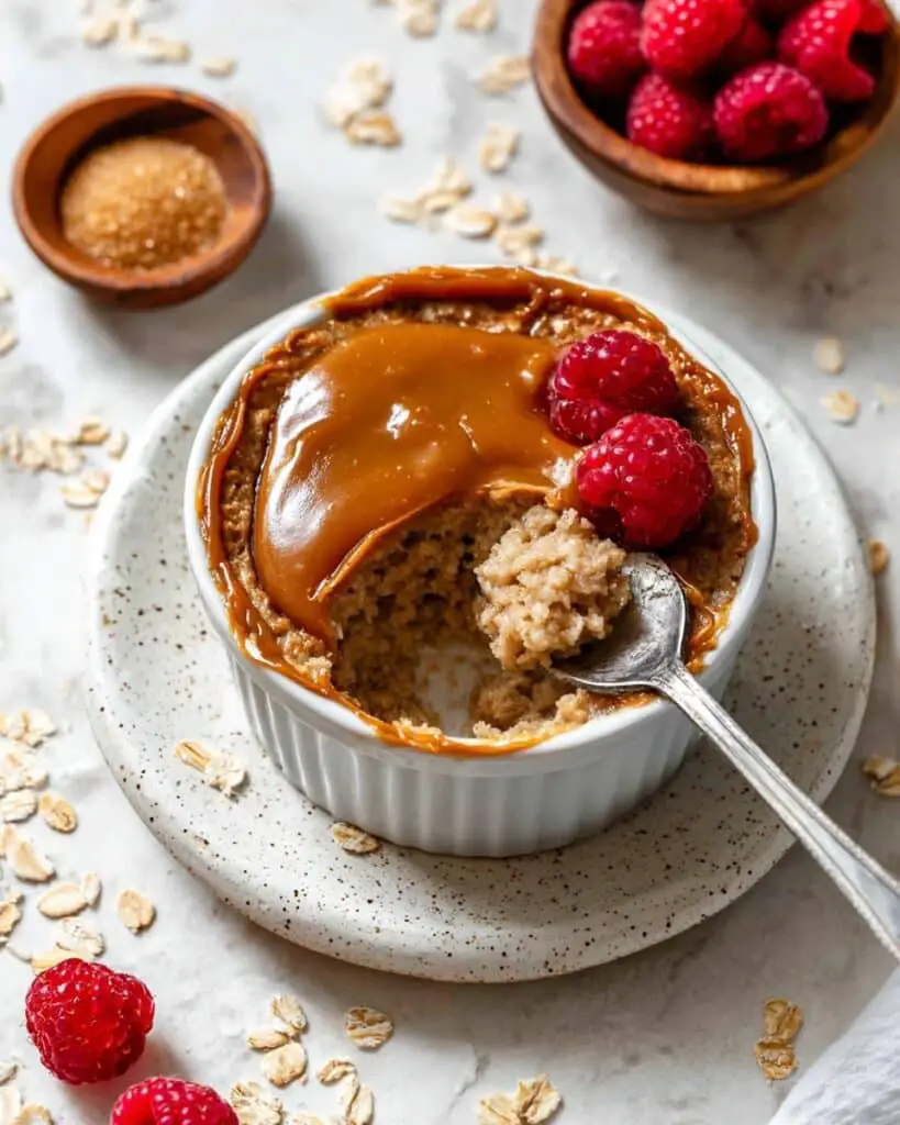 Peanut Butter Cookie Baked Oatmeal for One Recipe