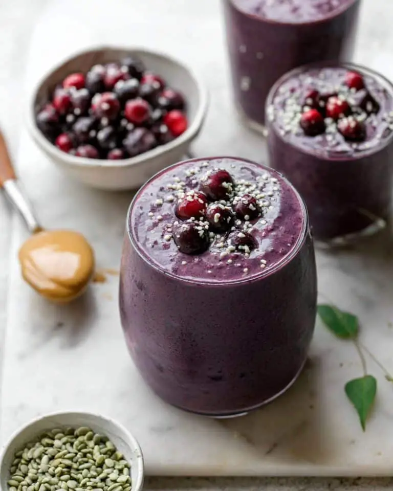 Peanut Butter Blueberry Banana Smoothie Recipe