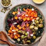 Roasted Vegetable Salad with Maple Dressing and Nut Topping Recipe