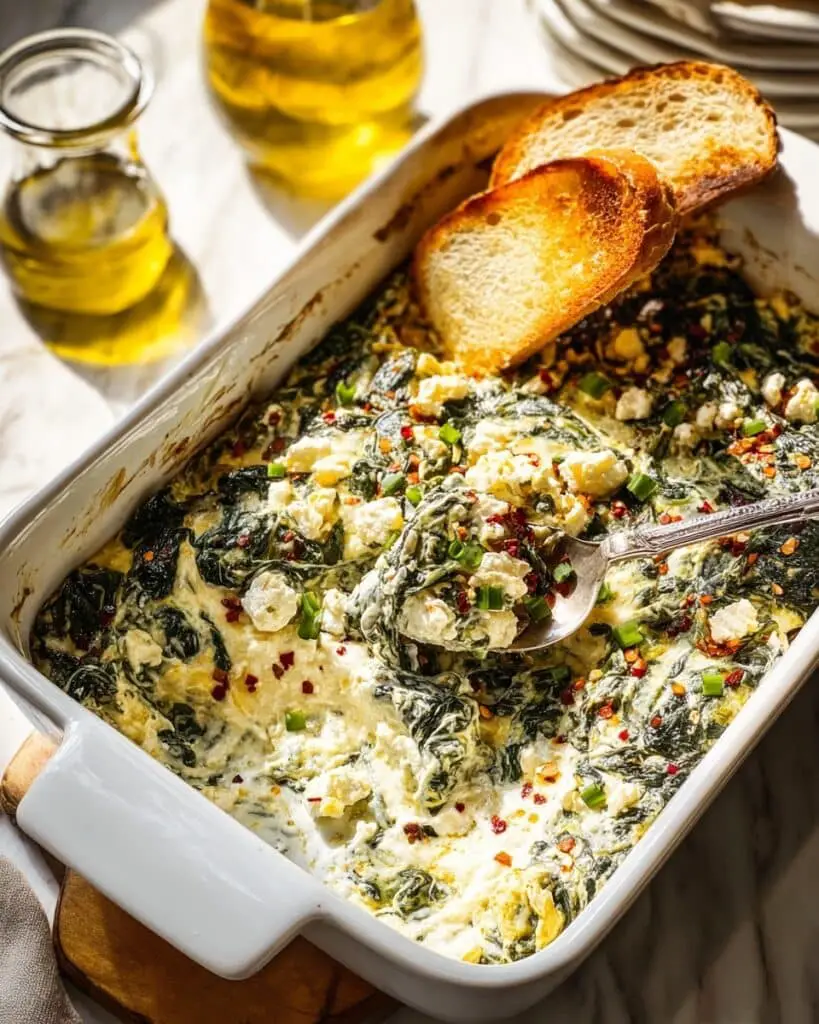 Spinach and Pepperoncini Feta Dip Recipe