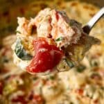 Feta Tomato Pasta with Salmon Recipe