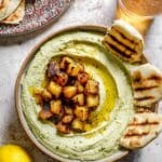 Edamame Hummus with Sumac-Grilled Pineapple Recipe