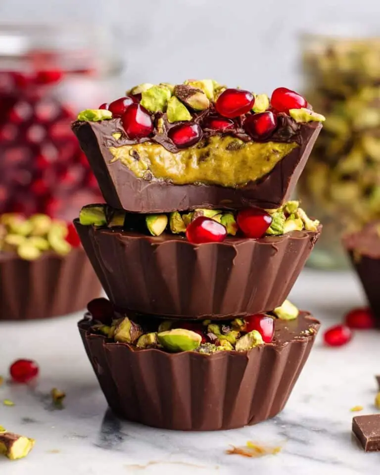 Pomegranate Pistachio Chocolate Cups Recipe
