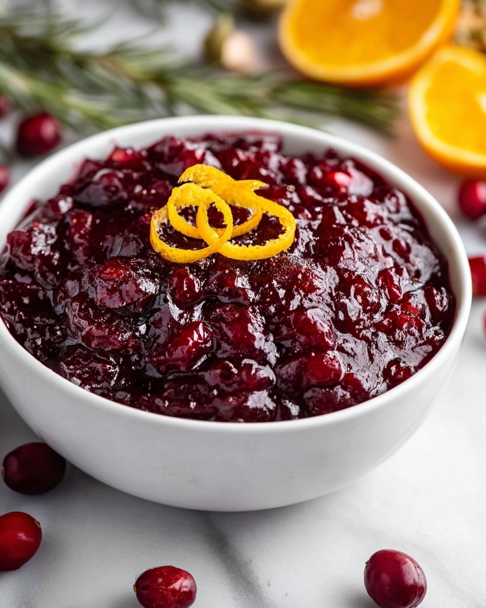 Festive Cranberry Orange Sauce: Vibrant Holiday Fruit Condiment