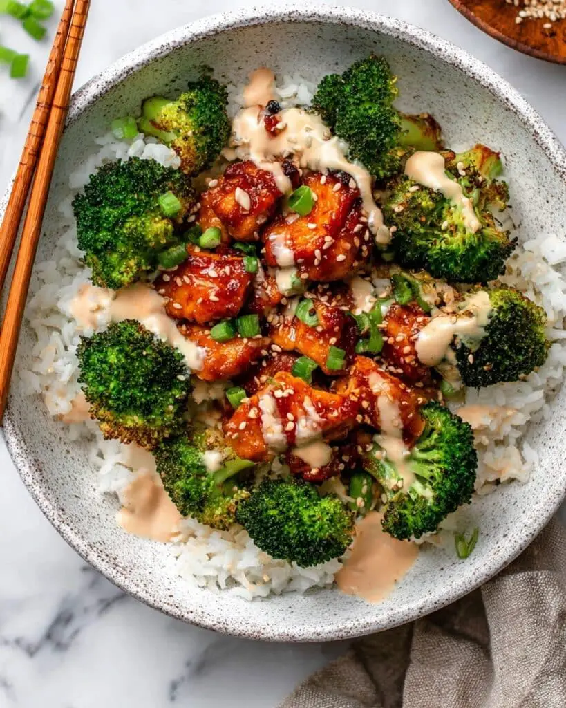 Sesame Salmon Rice Bowl with Ginger Sauce Recipe