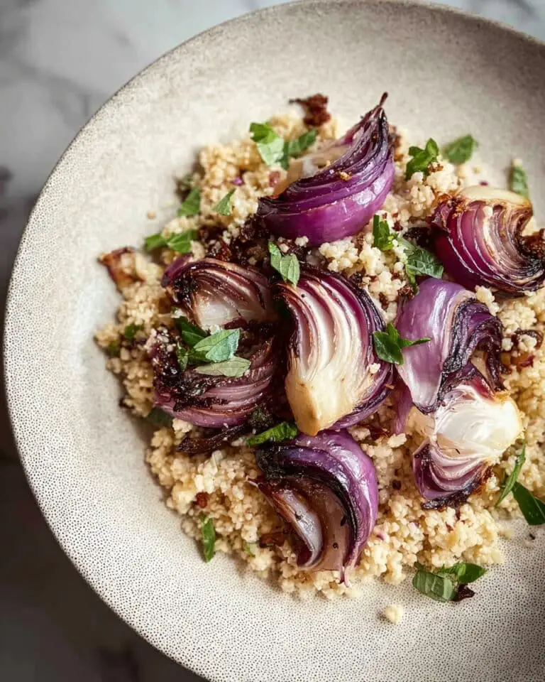Bulgur Salad with Mushrooms and Roasted Onions Recipe