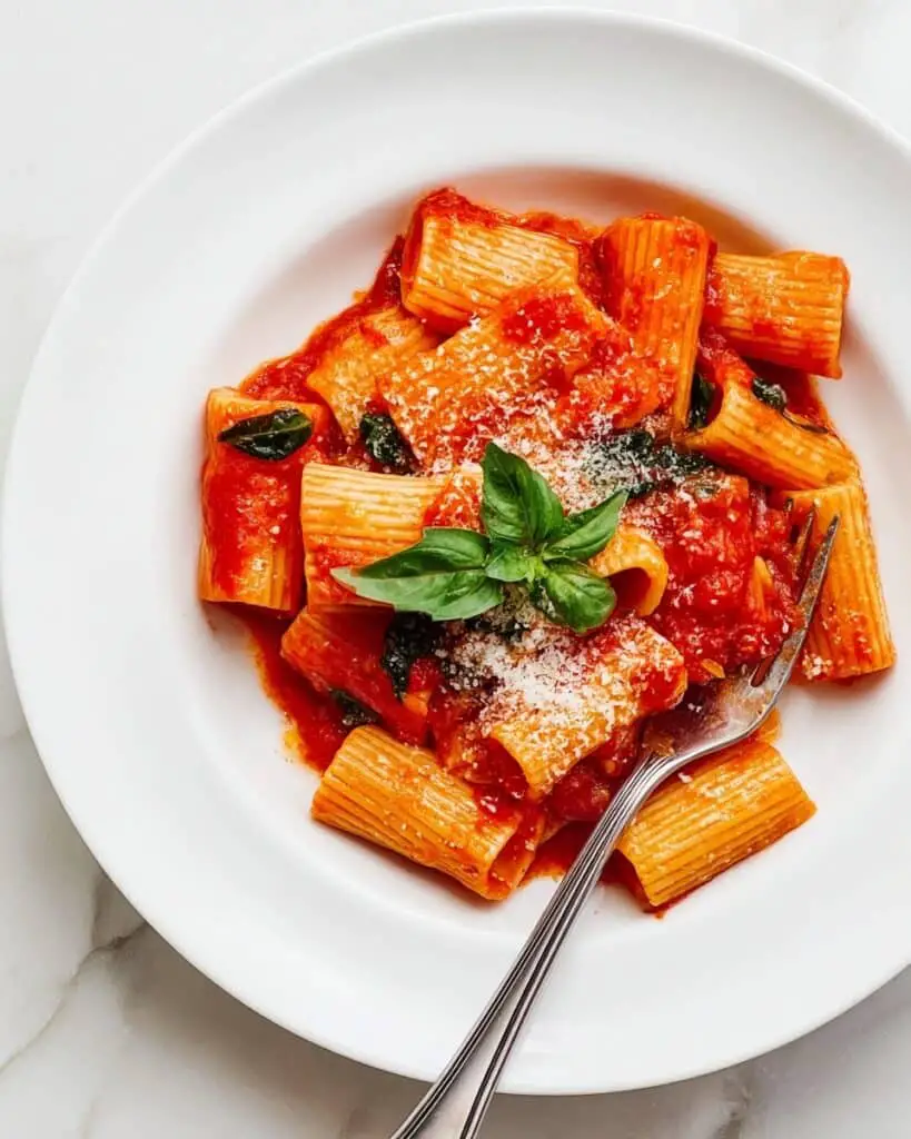 Simple Homemade Tomato and Basil Pasta Sauce Recipe