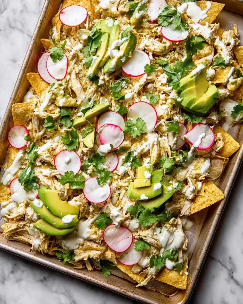 Roasted Salsa Verde Chicken Nachos Recipe