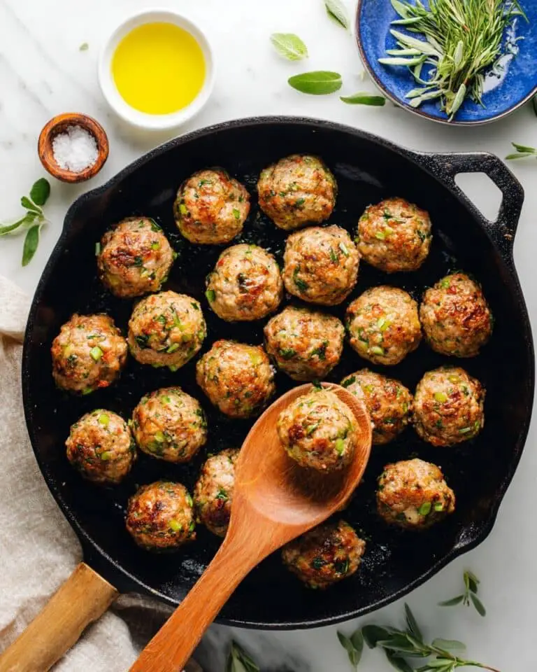 Turkey Meatballs with Fresh Herbs Recipe