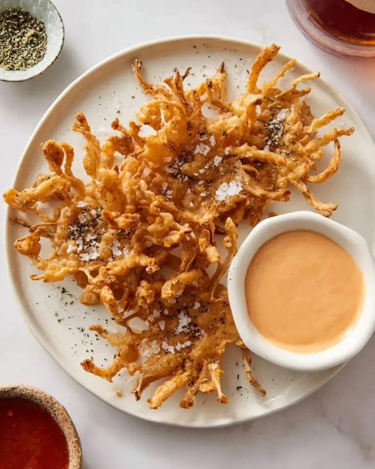 Crispy Fried Enoki Mushrooms with Spicy Dipping Sauces Recipe