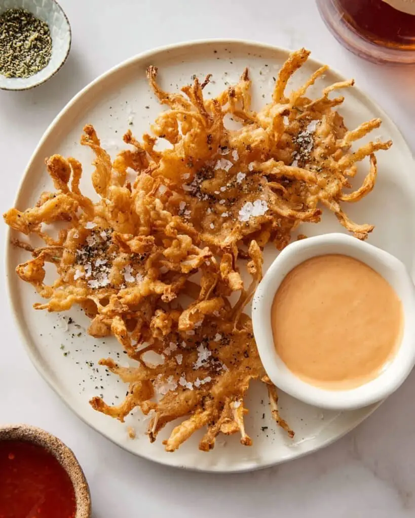Crispy Fried Enoki Mushrooms with Spicy Dipping Sauces Recipe