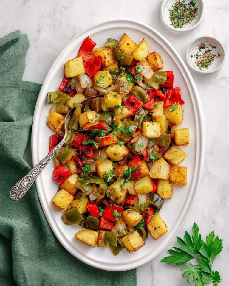 Roasted Potatoes with Onions and Peppers Recipe