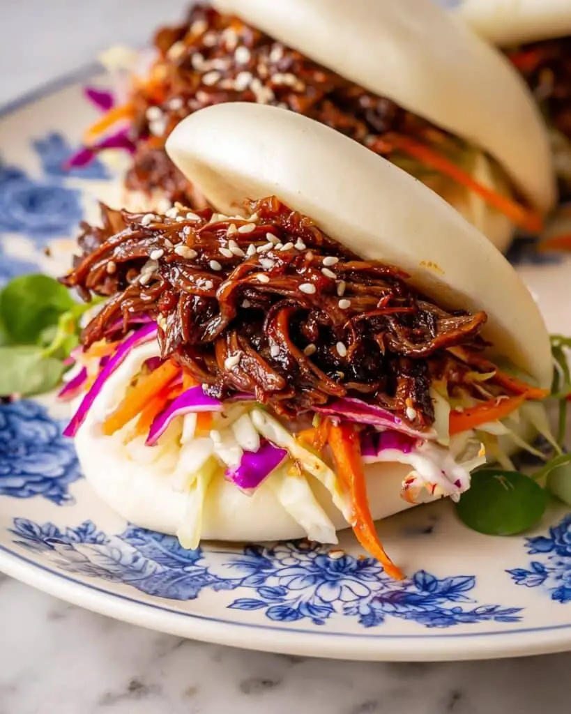 Sweet & Spicy Soy Braised Short Rib Steamed Buns (Bao) Recipe
