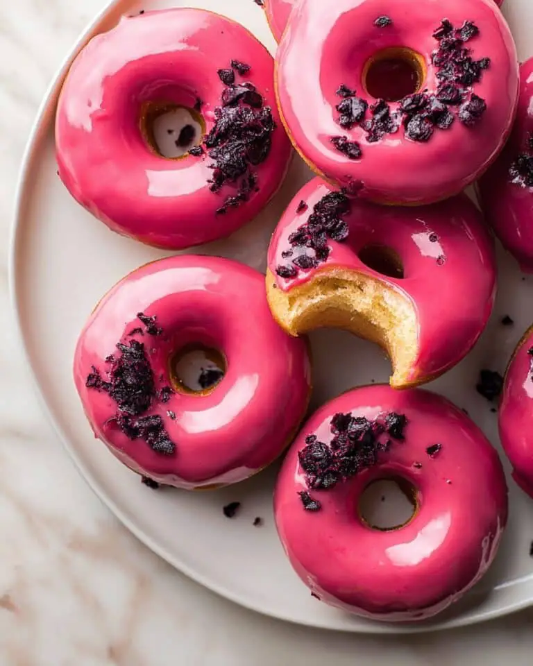 Yeast Doughnuts with Hibiscus Glaze Recipe