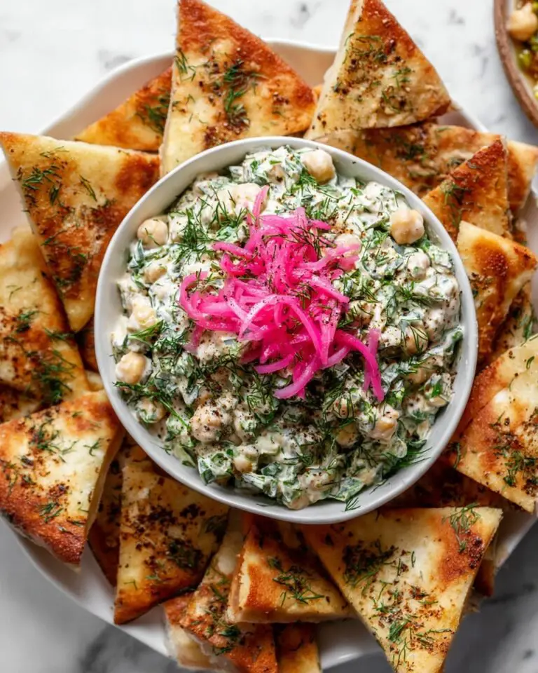 Tzatziki Chickpea Tuna Salad with Za’atar Pita Chips Recipe
