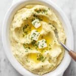 Creamy Crock Pot Mashed Potatoes with Roasted Garlic and Italian Seasoning Recipe