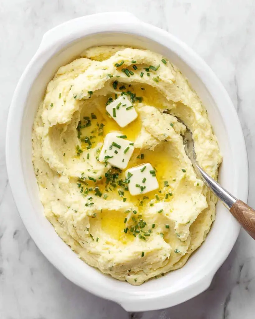 Creamy Crock Pot Mashed Potatoes with Roasted Garlic and Italian Seasoning Recipe