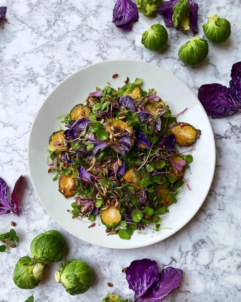 Roasted Purple Brussels Sprouts Salad Recipe