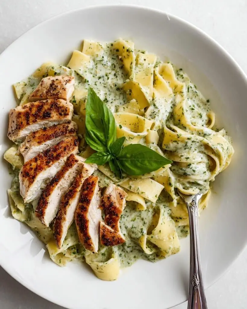Best Creamy Chicken Pesto Pasta Recipe