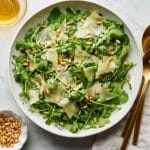 Arugula Salad with Parmesan, Pine Nuts, and Balsamic Vinaigrette Recipe