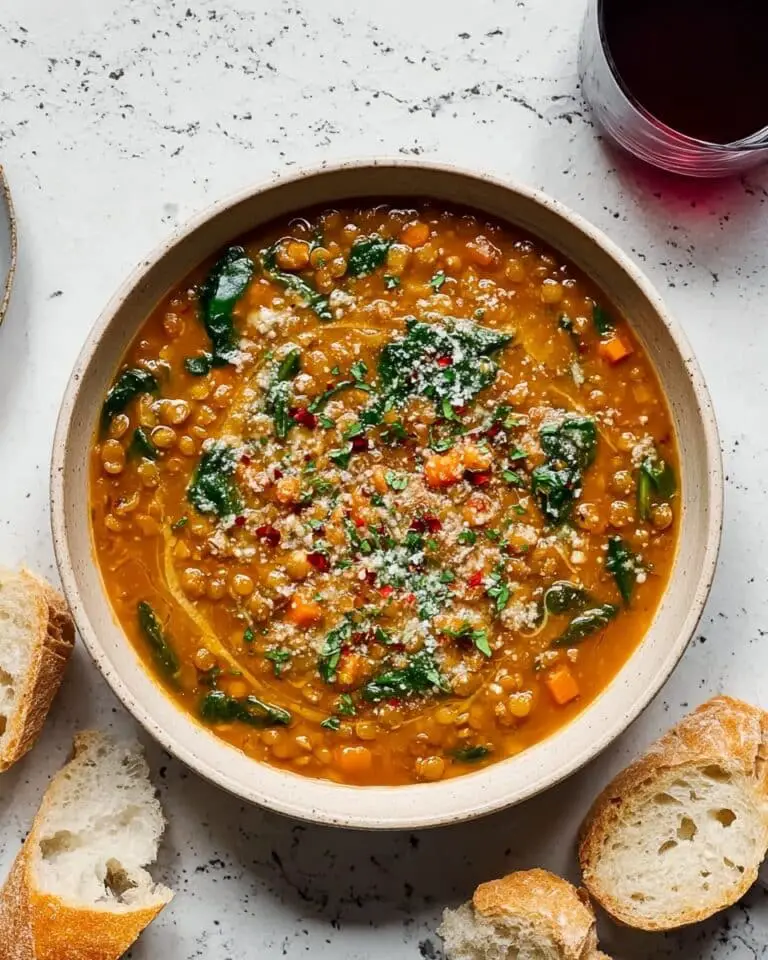 Hearty Lentil Soup with Vegetables and Lemon Recipe