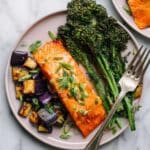 Miso-Glazed Salmon & Veggie Sheet Pan Dinner Recipe