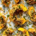 Garlic & Herb Breaded Delicata Squash Recipe