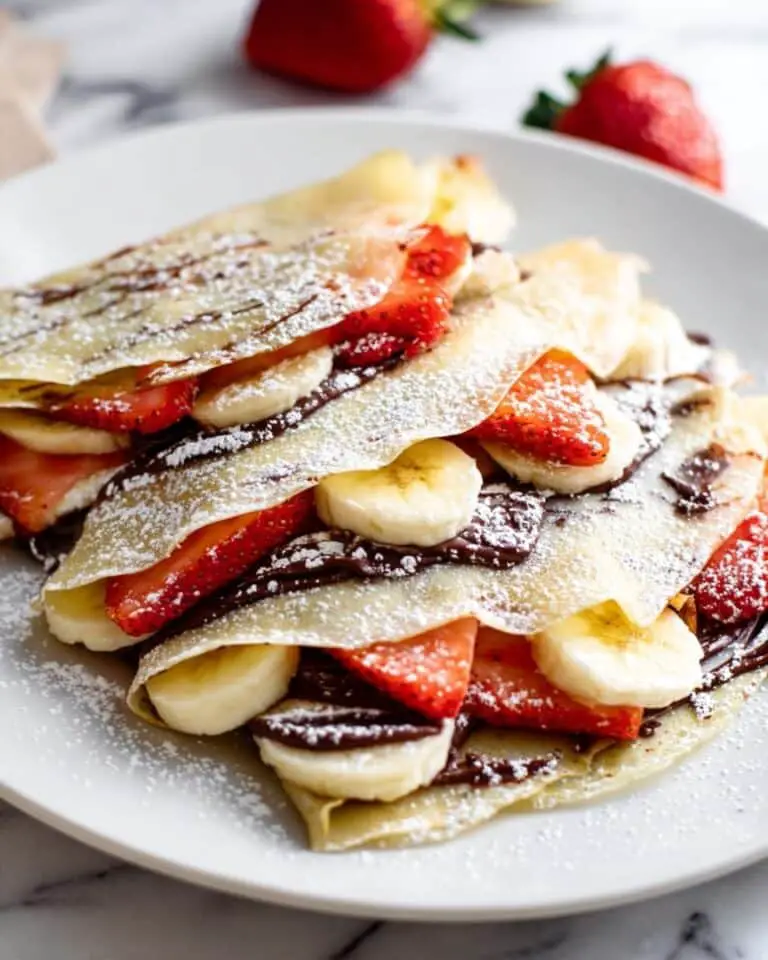 Strawberry Banana Nutella Crepes Recipe