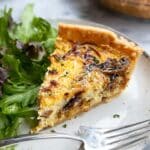 Caramelised Onion and Vegan Cheese Quiche Recipe