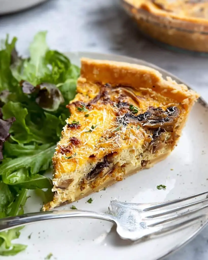 Caramelised Onion and Vegan Cheese Quiche Recipe