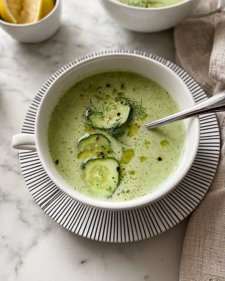Cucumber Gazpacho with Greek Yogurt, Mint, and Jalapeno Recipe